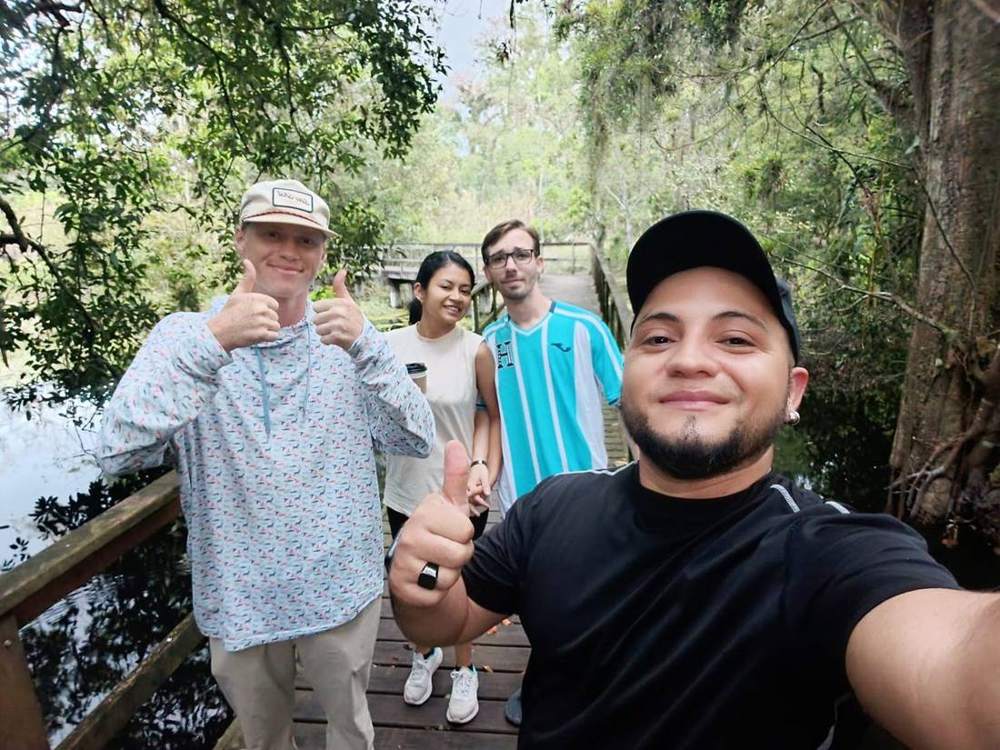 On a trail at Lake Yojoa